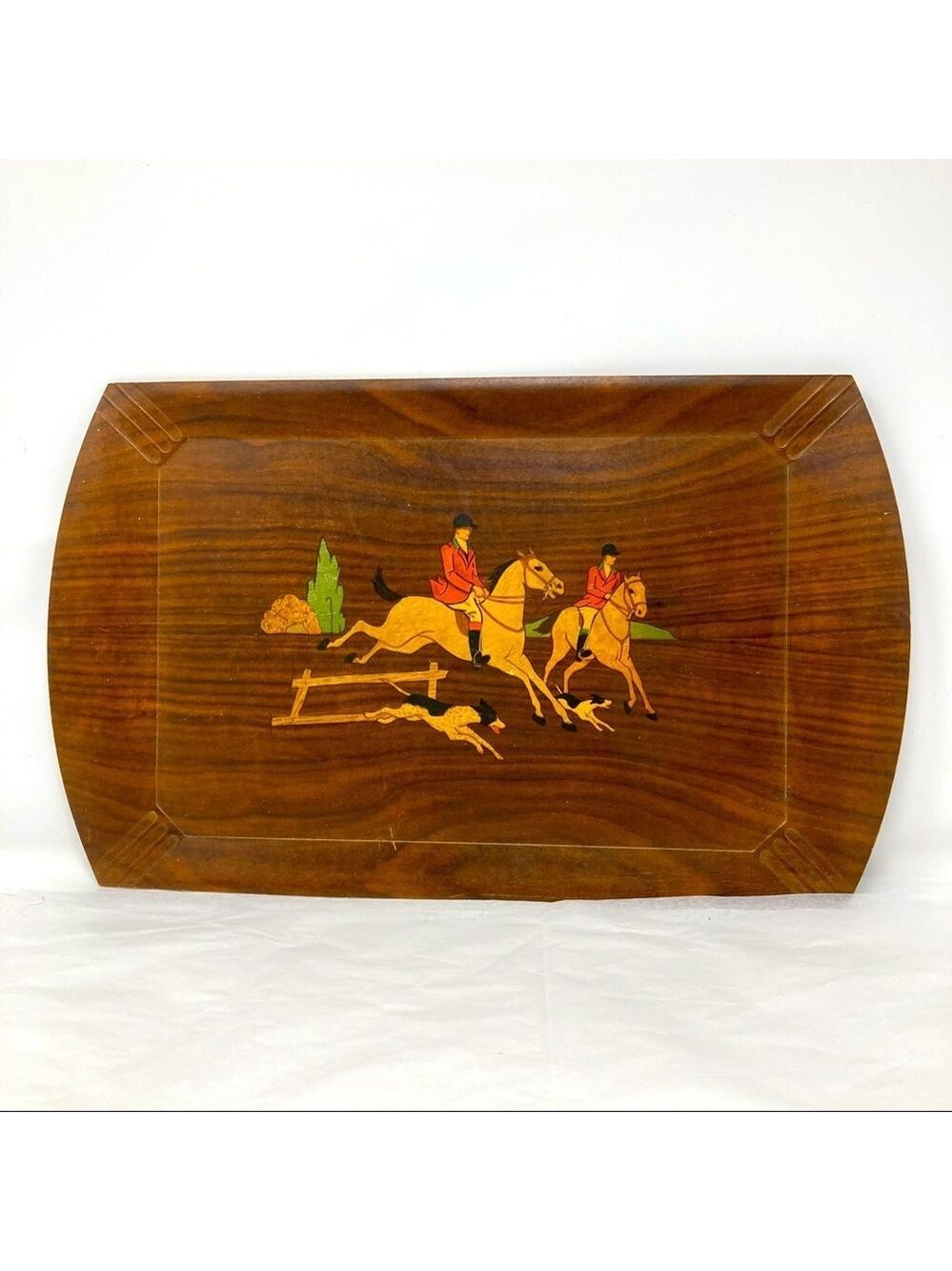 Two Vintage Hasko Haskelite polo trays